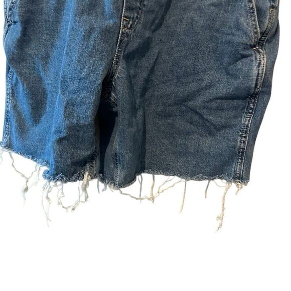 GAP DENIM 90’s Y2k Slouchy shorta medium wash overall shorts size Large denim ov - Picture 6 of 16